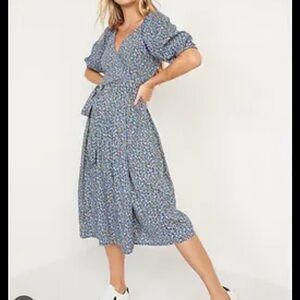 Old navy Floral Blue Midi Dress